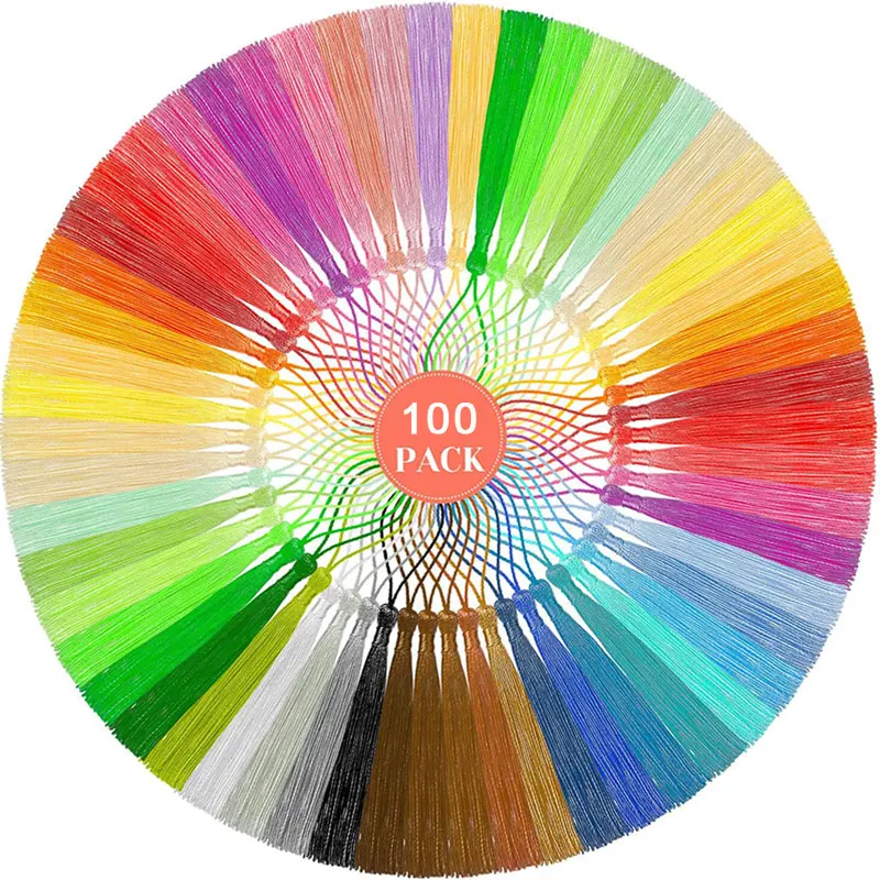 

32pcs Polyester 13cm Silk Tassels Fringe Spike Tassels Hanging Curtains Mix Pick For Sewing Decor DIY Jewelry Making 32 Colors