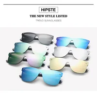 Lunettes de soleil de luxe surdimensionnées pour femmes, anti-reflets, miroir, carrées, en plastique 3