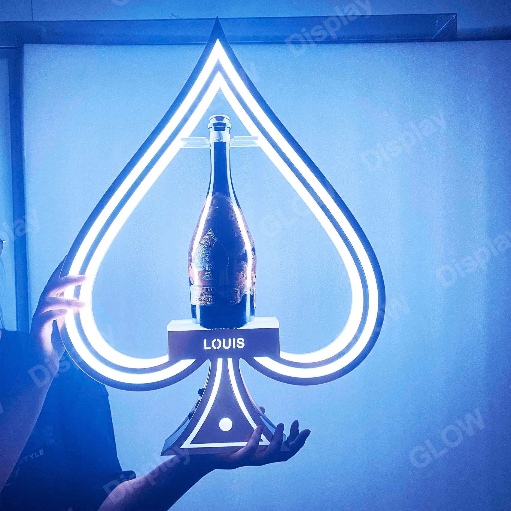 Night Club Bar Ace of Spade Square Bottle Presenter Glorifier Display VIP Service Tray