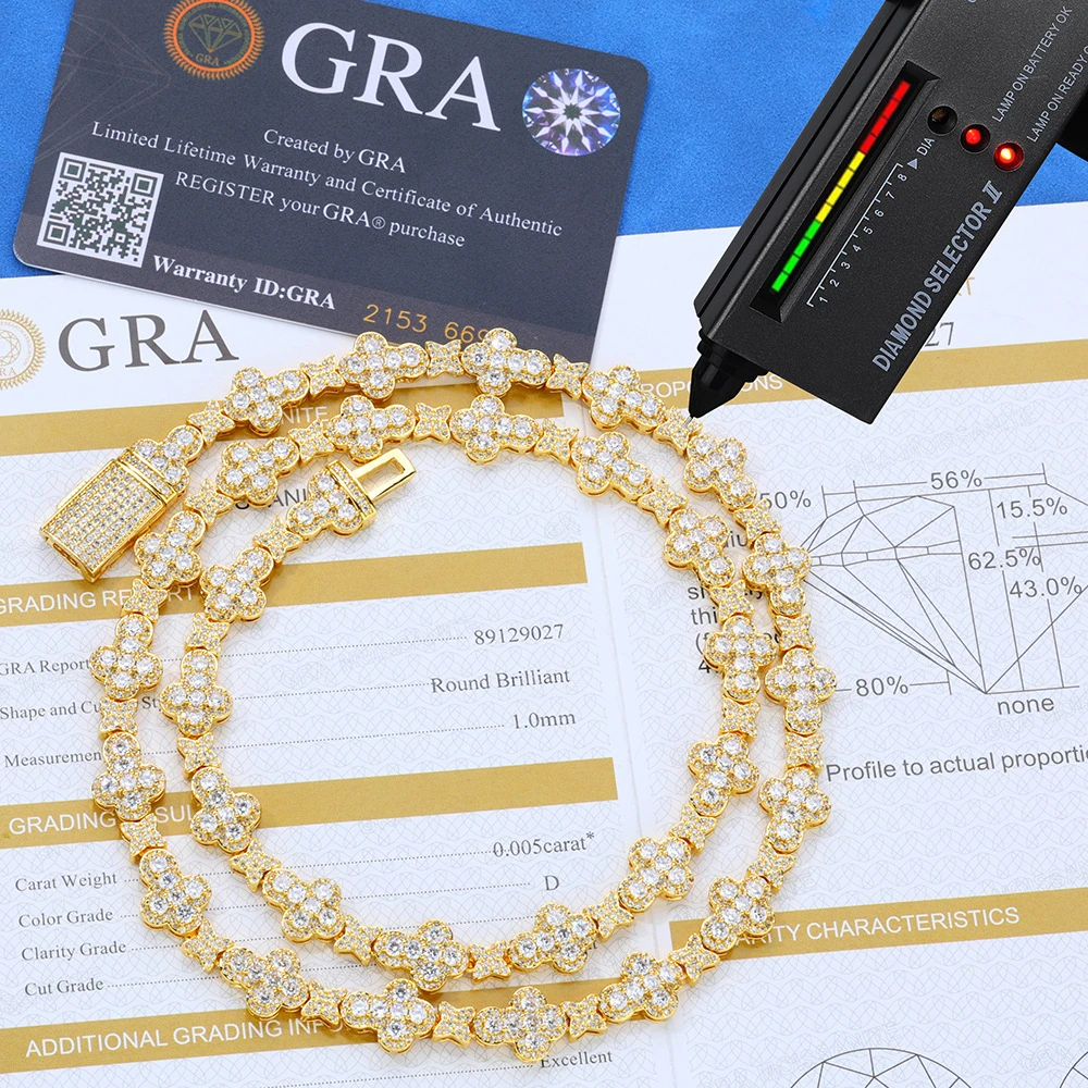 Iced Out Moissanite Cuban Chain 10mm S925 Silver – Vexaro