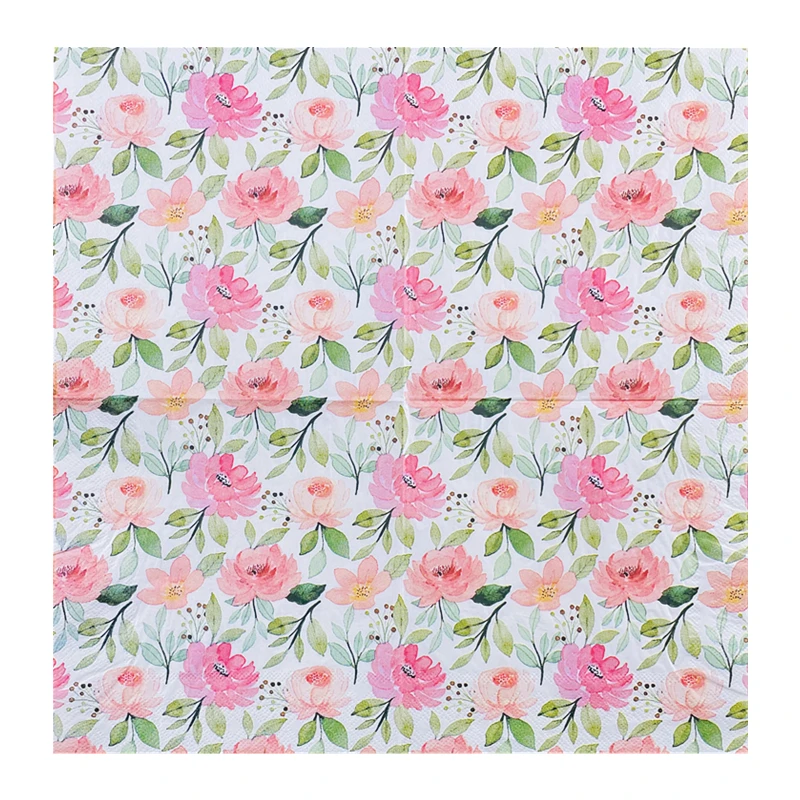 10/20pcs Flower Printed Paper Napkins, paper napkins,disposable paper placemats