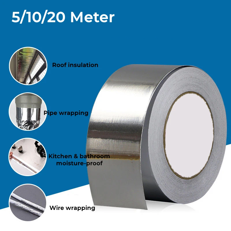 AluminumFoilTapeSelfAdhesiveSealTapeHighTemperatureInsulation