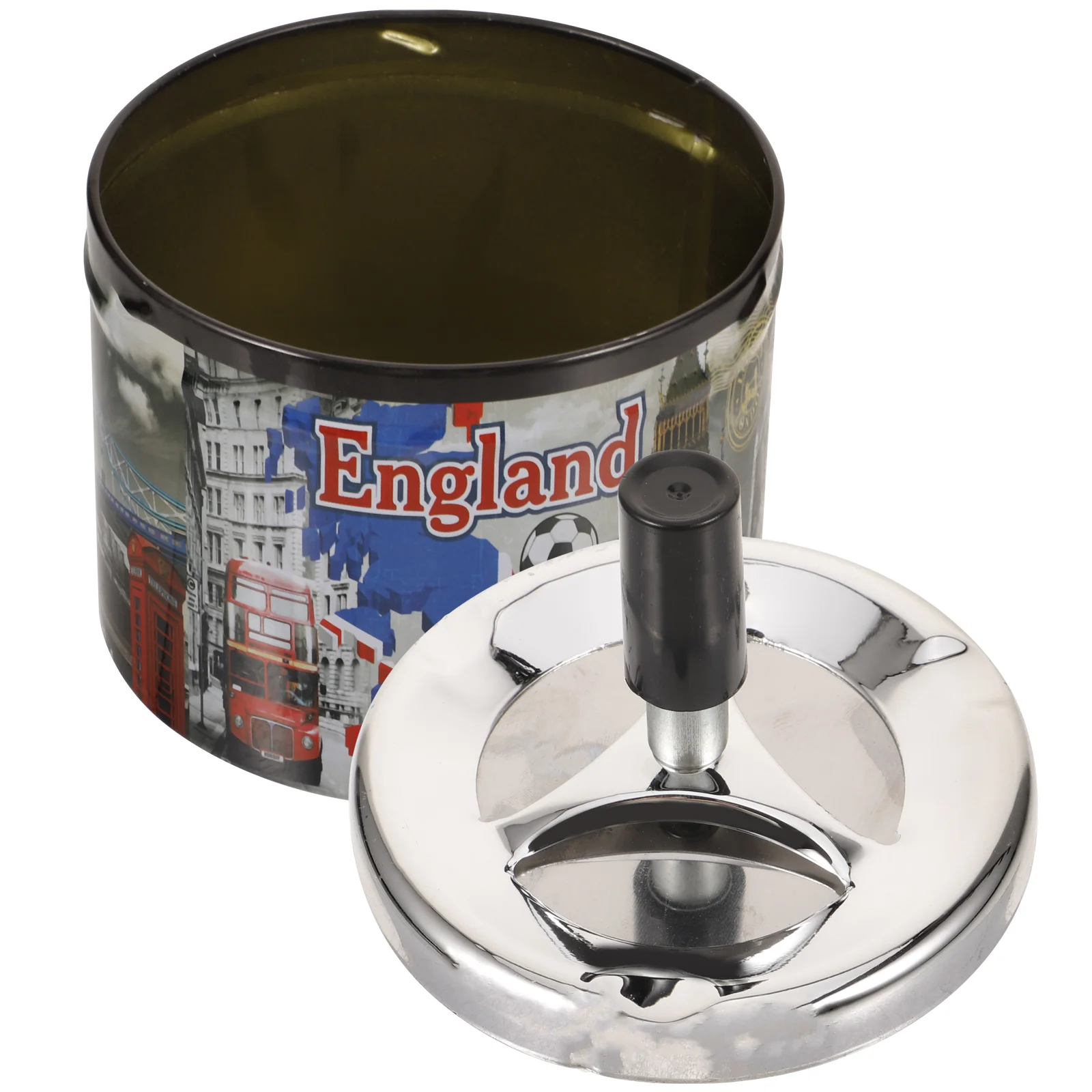 Stainless Steel Ashtray Automatically Extinguished Decorative Uk Souvenirs Gifts Cigarette Outdoor Metal Personality Tabletop stainless steel ashtray,metal ashtray