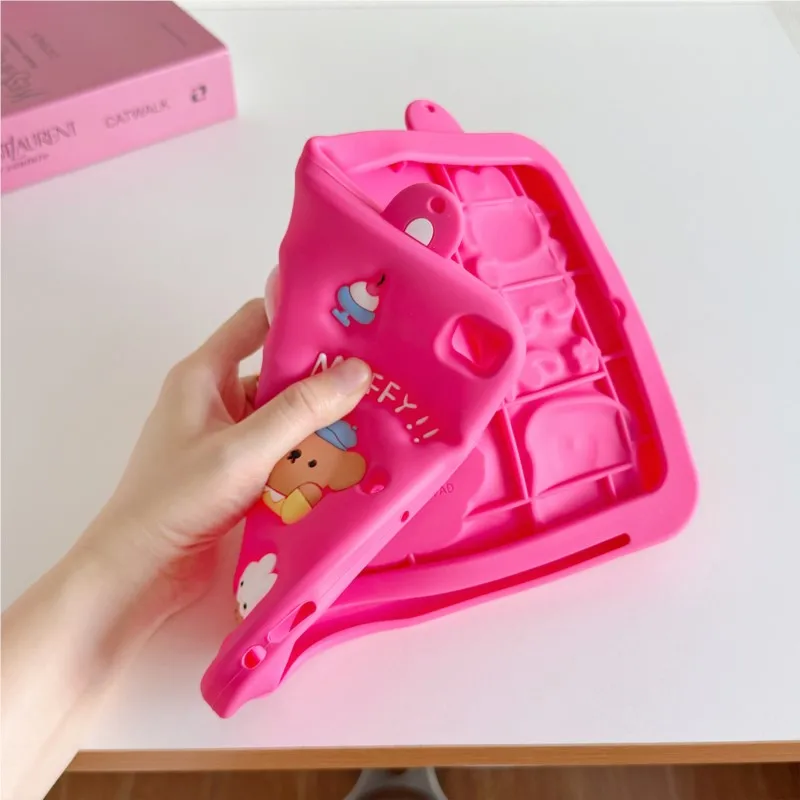 Cute 3D Cartoon Miffy Rabbit Silicone Tablet Protective Case