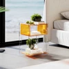 Suspended Acrylic Coffee Table, Small and Simple Bedside Table, High-end Bedroom Creative Side Shelf, Corner Shelf, New, 2024 3