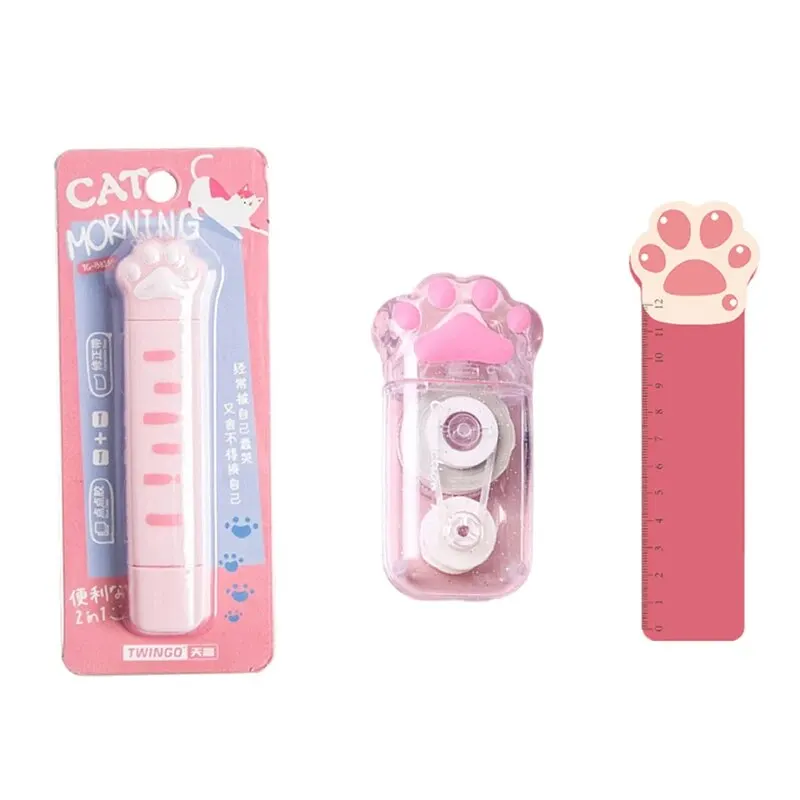 Correction Tape 2Pcs Cat Claw Kawaii Portable