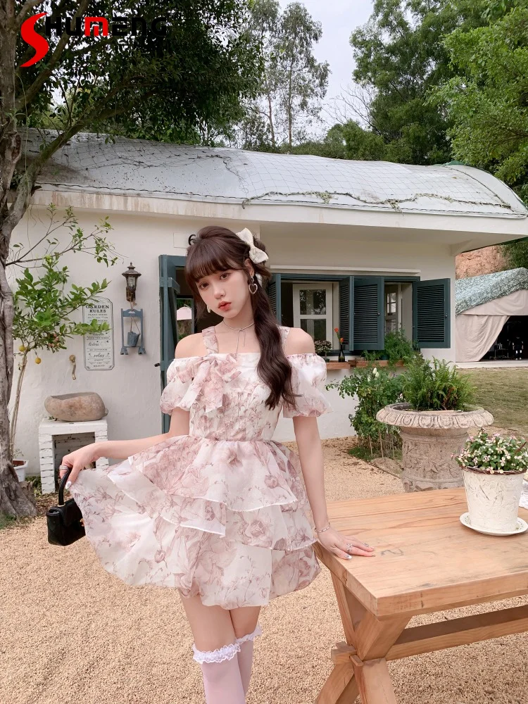 

Женское приталенное платье с бантом, волшебное облегающее короткое платье в стиле принцессы, лето 2023