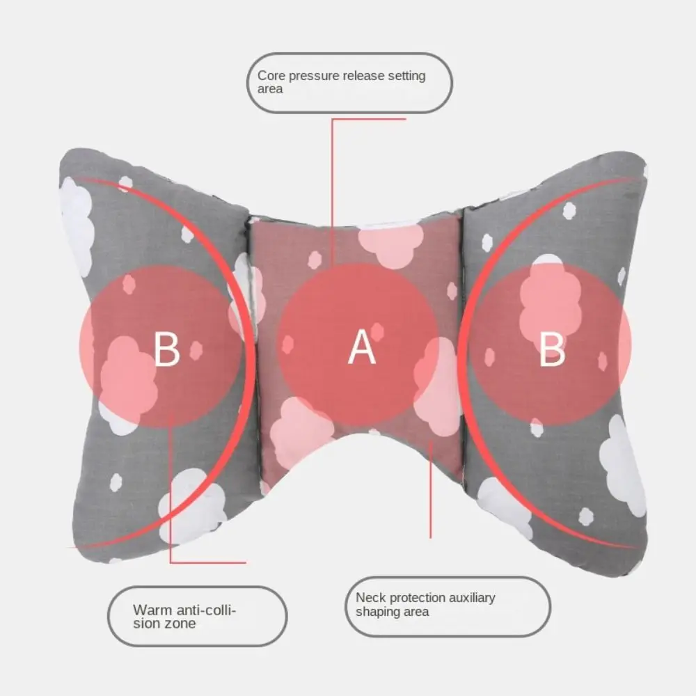 Cotton Baby Car Seat Headrest Neck Support Pillow