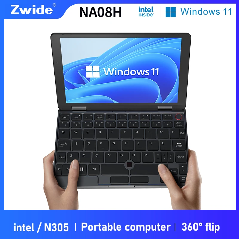 Zwide Mini Laptop 8-Inch 2-in-1 Portable Business Travel Office High Performance Compact Stock Trading Laptop