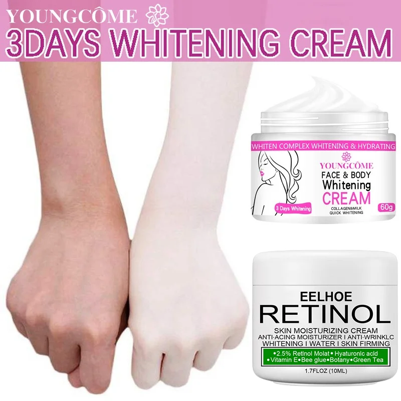 50g Retinol Whitening Cream Body Armpit Leg Knee Elbow Remove Dark Spot