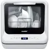 Portable Dishwasher Countertop with 5L Built-in Water Tank, No Hookup Needed, 6 Programs, 360° Dual Spray, 192℉ 1