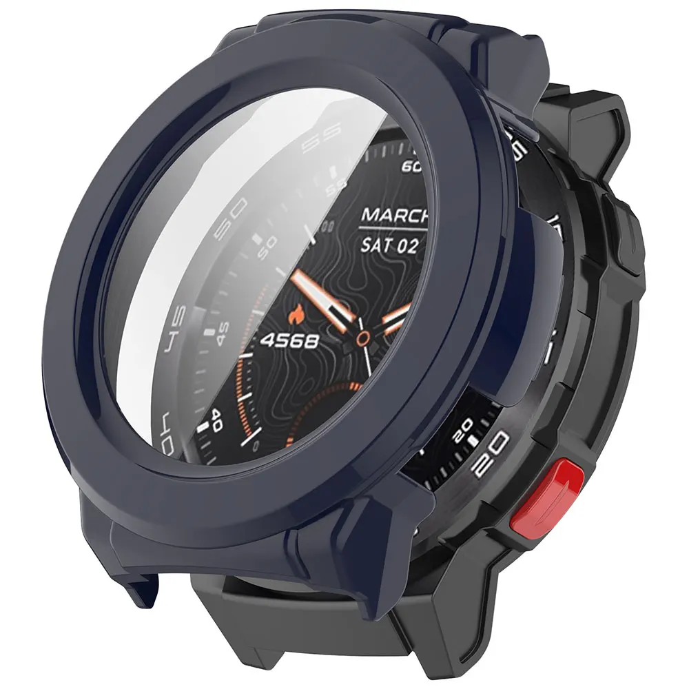 Durable PC Watch Case with Tempered Glass Screen Protector and Anti-Scratch Cover