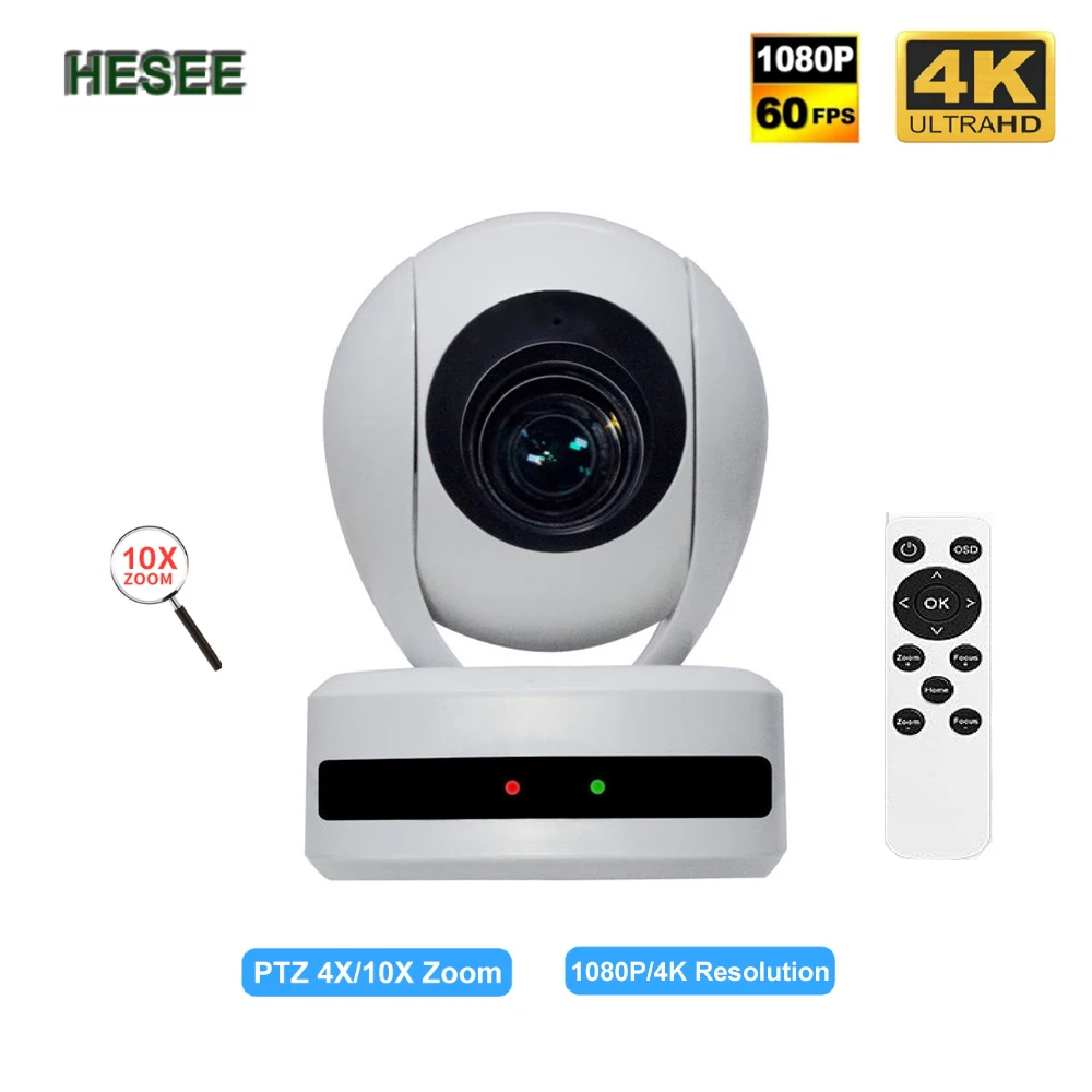 HESEE-Webcam-1080p-60fps-PTZ-Streaming-Camera-4K-4X-10X-Zoom-PC-USB ...