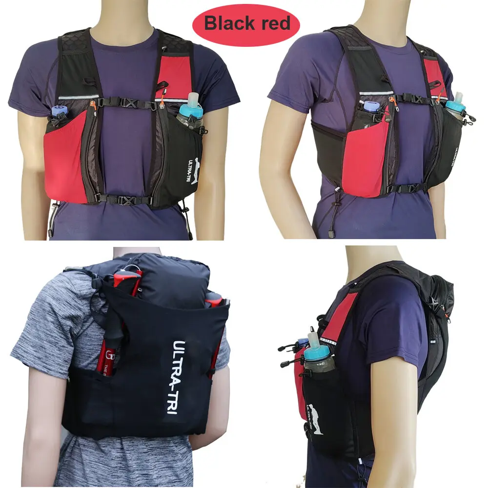 ULTRA-TRI Trail Running Hydration Vest Lightweight Outdoor Sports Backpack Hiking Cylcing12L 6