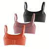 3 PCS Set Breathable Front Open Nursing Bra Maternity Underwear Pregnancy Bra Full Cup Wireless Comfortable Breastfeeding Bra 6