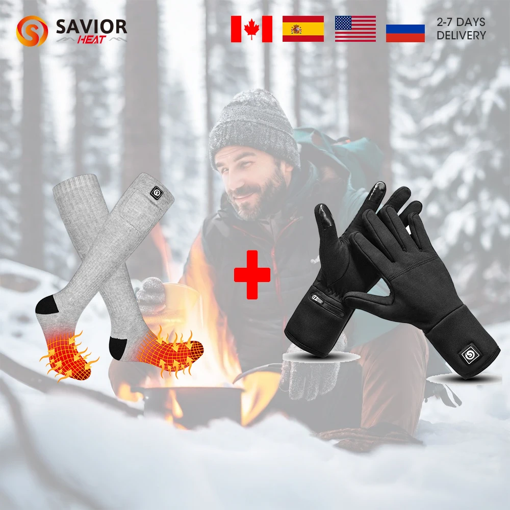 Savior Heat Electric Heated Gloves For Men Usb Rechargeable Hand