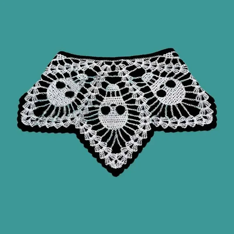 French Ins Retro Handmade Crochet Triangle Headband Towel Female Personality Travel Photo Headscarf Seaside Vacation Hair Band 6