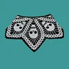 French Ins Retro Handmade Crochet Triangle Headband Towel Female Personality Travel Photo Headscarf Seaside Vacation Hair Band 6