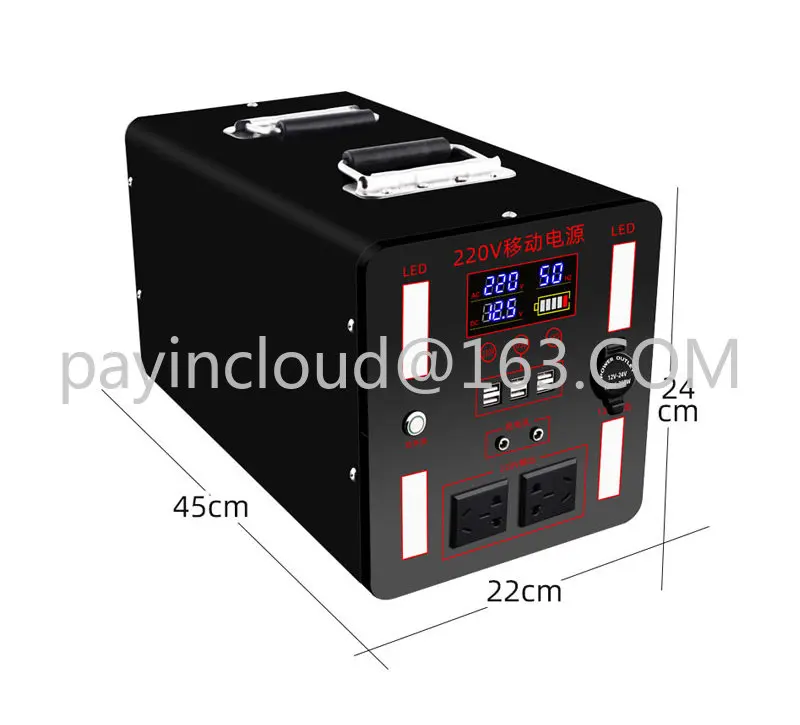 200 볼트 1500 와트 휴대용 AC 전원 공급 장치 역 2400Wh 태양 발전기 외부 예비 배터리 보조베터리 충전기 야외 캠핑