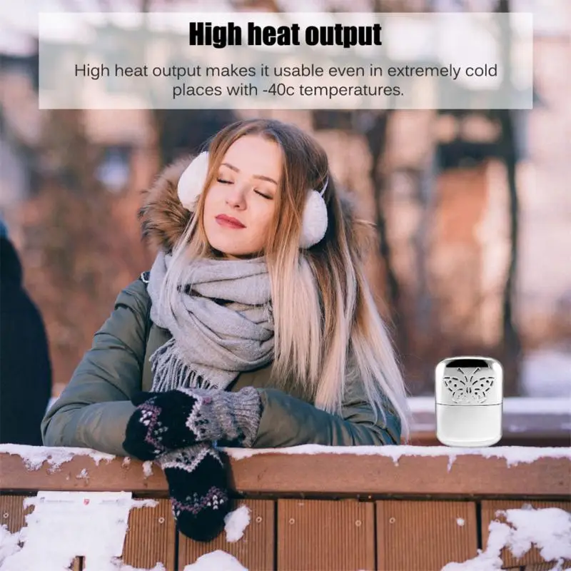 Zinc Alloy Pocket Long-life Ultralight Hand Warmer Indoor & Outdoor Small Handy Warmer Heater Handy Warmer Heater Pocket Warmer