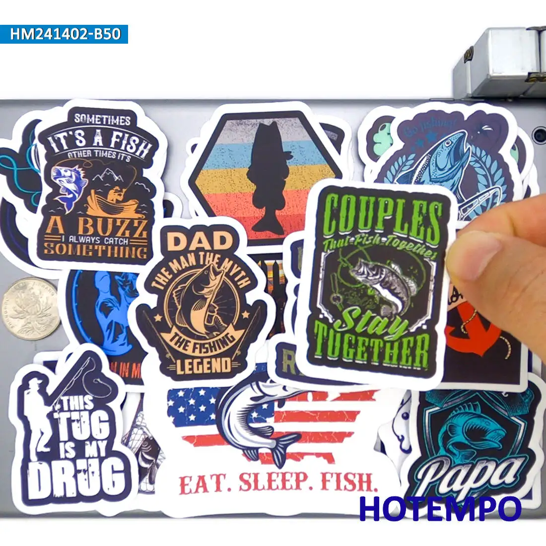 20/30/50 조각, 낚시하러 가자, 재미있는 그래피티, 어부 스타일 스티커, 보트, 어항, 수화물, 자동차, 오토바이, 전화, 스케이트보드, 헬멧, 유리, 벽, 스크랩북에 적합, 노트북 스티커
