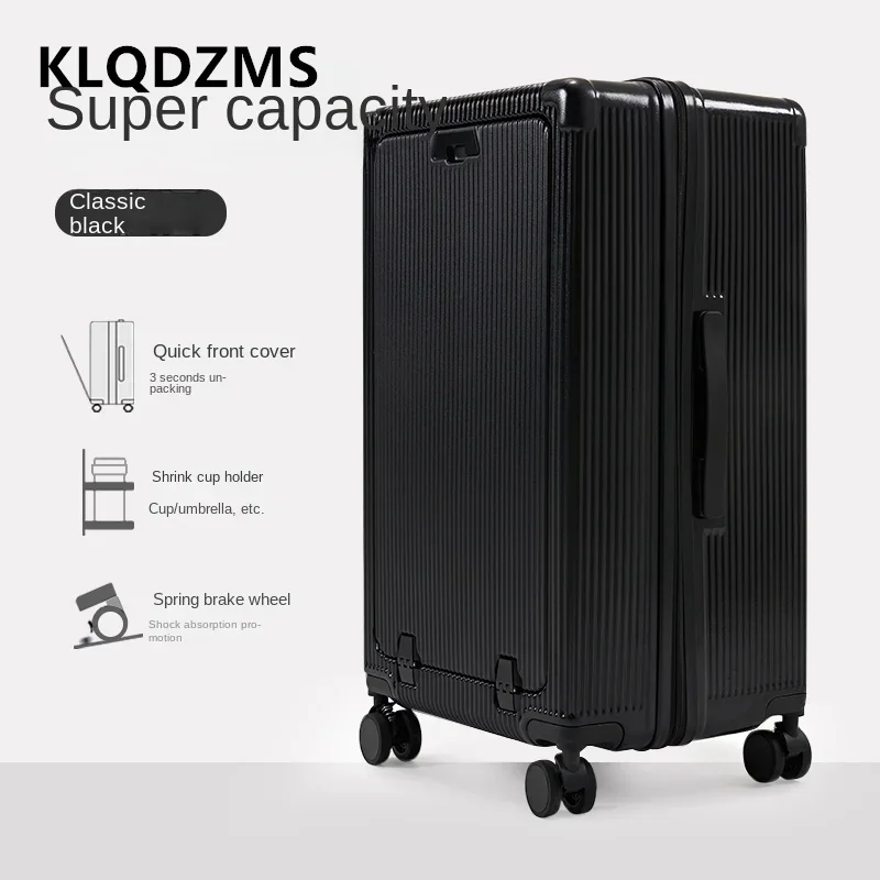 KLQDZMS High Quality Suitcase 24"26"28"30 Inch Large Capacity Cart Case Cart Style Travel Bag with Wheels Rolling Suitcase