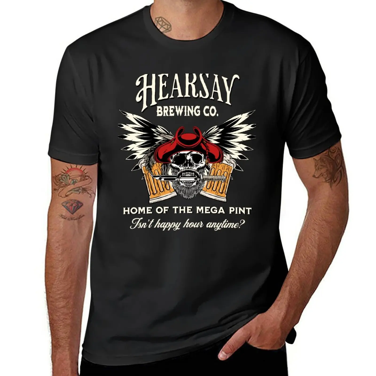 New Hearsay Brewing, Mega Pinta, Mega Pinta, Divertente, Happy Hour T-Shirt Vestiti Carini Magliette Da Allenamento Per Uomo
