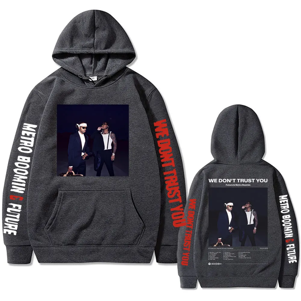 Rapper Future Metro Boomin Graphic Hoodie We Don't Trust You Hip Hop New Album Merch Hoodies Men's Casual Oversized Sweatshirt