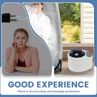 หม้ออบซาวน่าสแตนเลส 1000W 3L แบบพกพา เครื่องกำเนิดไอน้ำสำหรับสปาซาวน่า เครื่องอบไอน้ำบำบัด สำหรับทำความร้อน ปลั๊กแบบ US 6