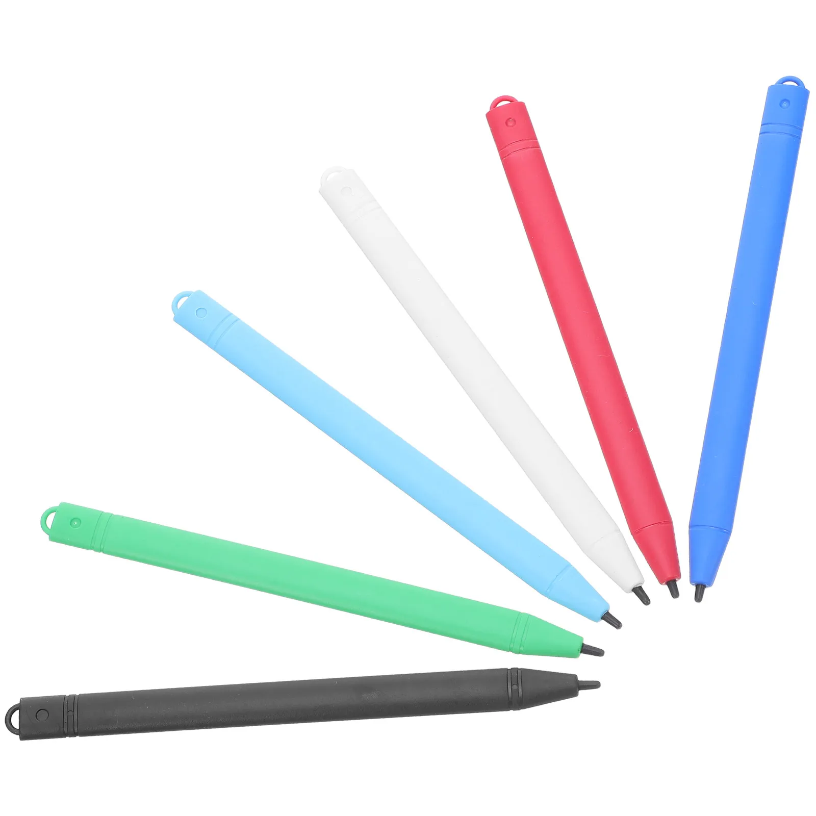 6Pcs LCD 쓰기 보드 펜 다채로운 부드러운 그립 드로잉 보드 펜 그림 낙서 펜 세트 그리기