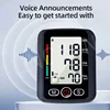 Big Screen Broadcast English Voice Tonometer New LED Black Blood Pressure Monitor BP Monitors Arm Tensiometers Heart Rate Meter 2