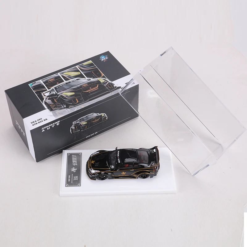 Spot Demon King Auto 1:64 GTR35 RR Black/Gold JPS Painting Alloy