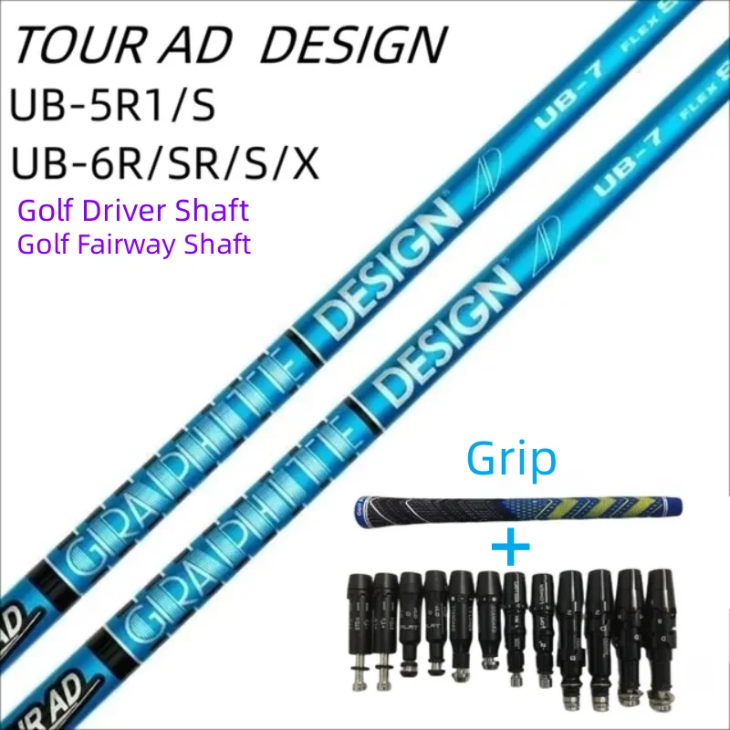 남성용 골프 클럽 샤프트 TOUR AD UB5 UB6 흑연 샤프트 드라이버 및 우드 샤프트, 플렉스 R, R1, SR, S, X 프리 어셈블리 슬리브 및 그립, 신제품