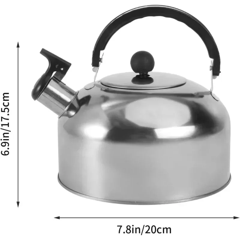 3L Stainless Steel Teapot Stove Water Kettles Teapot Gas Water Kettle Whistling Kettle Trips Tea Hiking Cooking Teakettle whistling teapot
