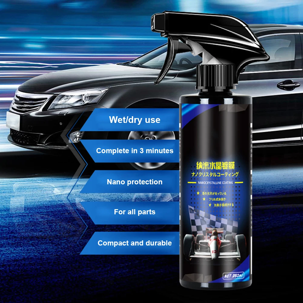 Rivestimento ceramico per auto Vernice Specchio Lucentezza Cristallo Cera  Spray Nano Idrofobico Antivegetativa Auto Detailing Auto Prodotti per la  pulizia dell'auto