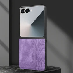 Retro Style Business Flip Phone Case Cover for Samsung W25 Filp (Lavender)
