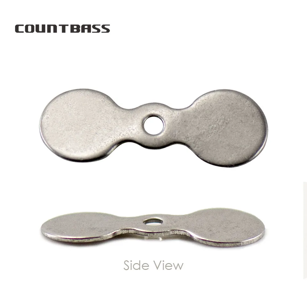 

50pcs COUNTBASS Turbo Prop Spinner Blades Stainless Steel Propeller For Topwater Fishing Lures