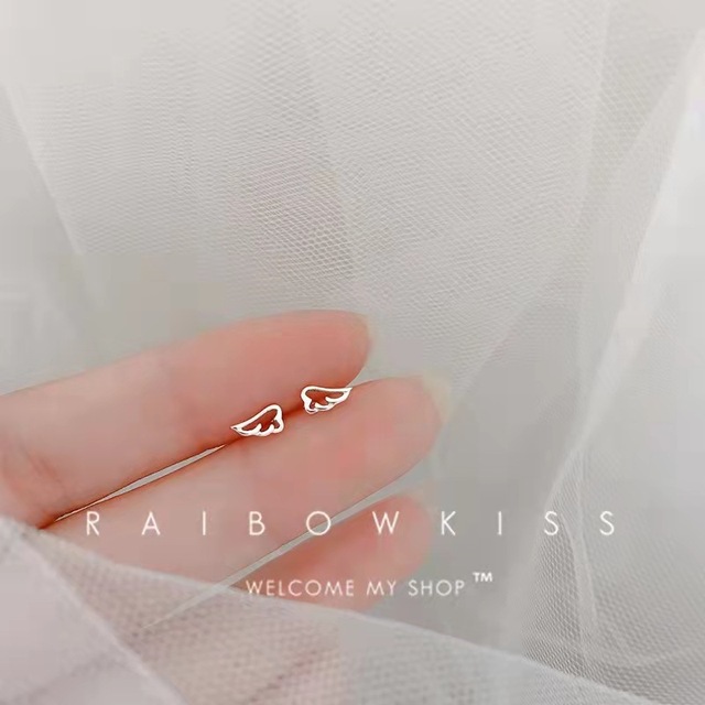 Sterling Silver Korean Mini Small Love Cross Stars Stud Earrings for Women Student Teen Banquet Wedding Jewelry Accessories