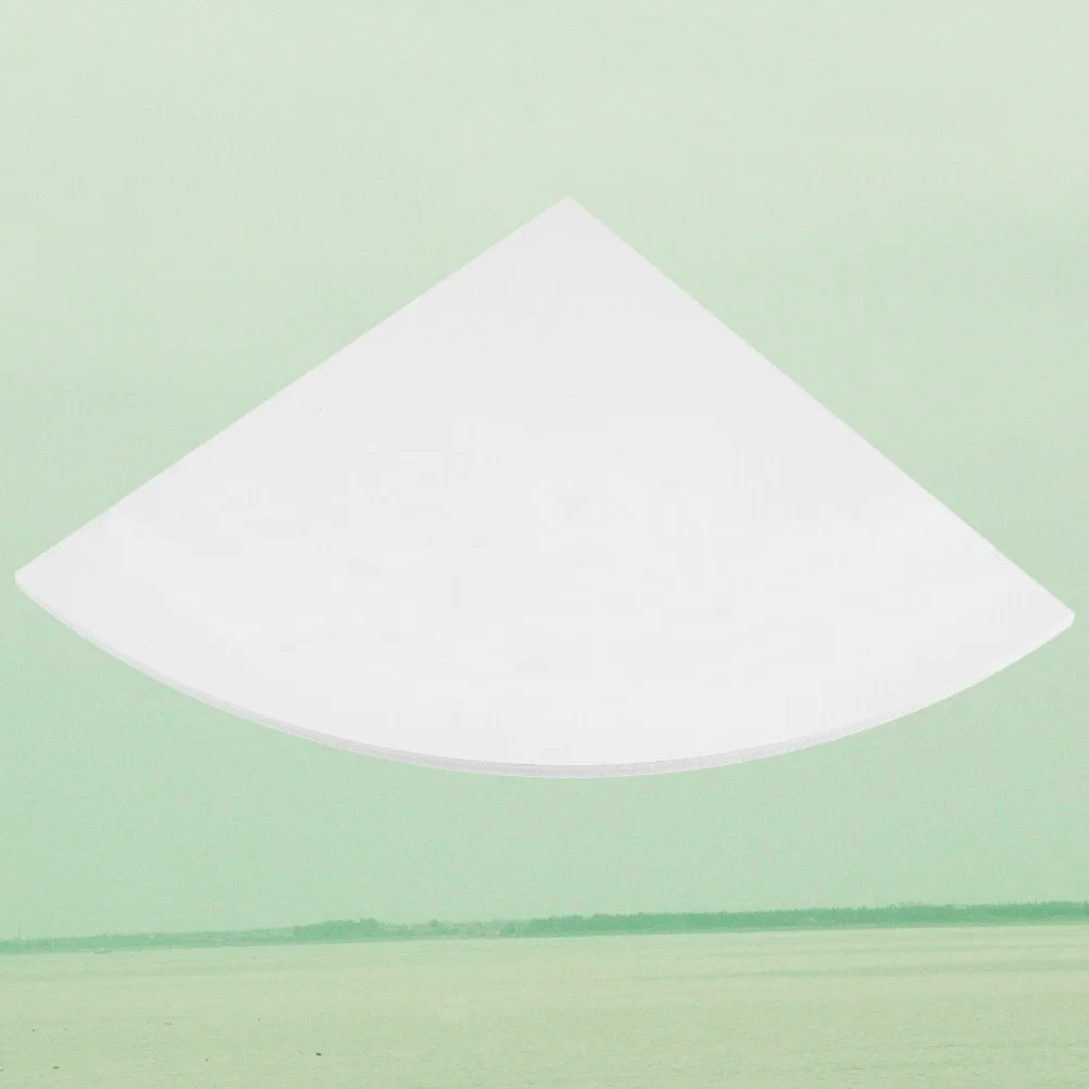 

Storage Shelf Corner Triangle Fan Shaped Holder Wall-mounted Frame White