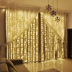 Versatile LED Curtain String Lights for Festive Decoration and Ambiance (Warm Light)