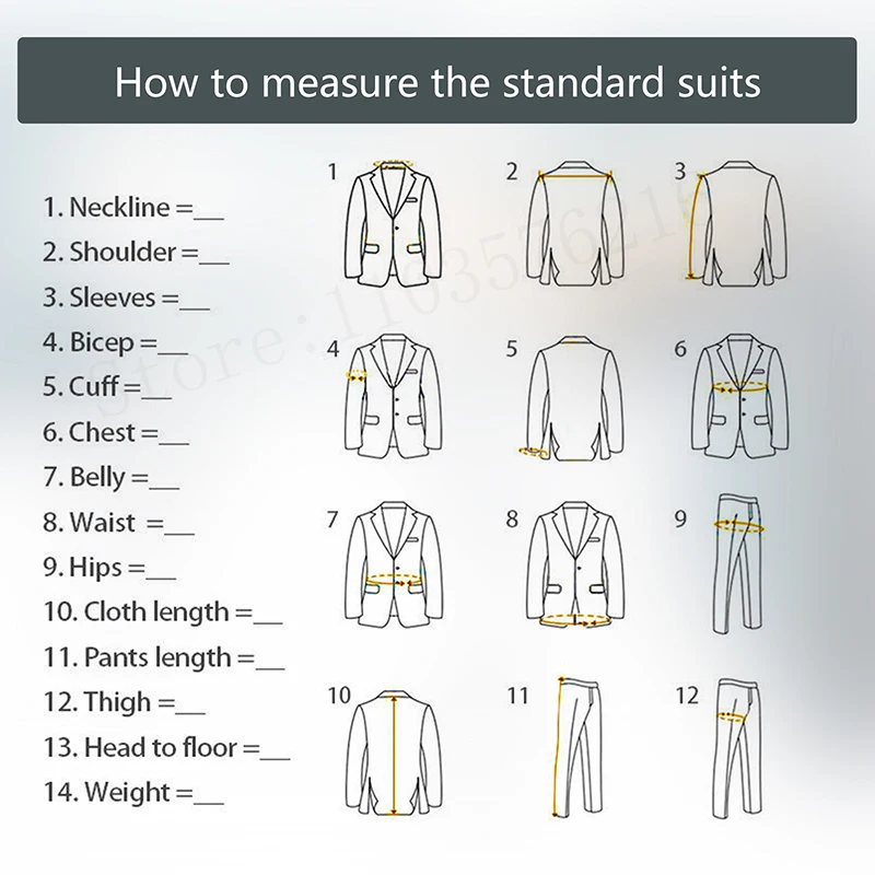 Luxury 2 Pieces Single Breasted Men's Suits Classic Fit 2 Button Suits Tuxedo Blazer for Wedding Groom Business Dinner Prom