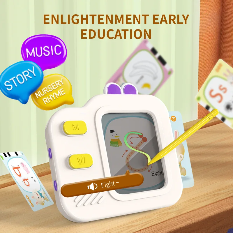 New drawing board card early education machine, children's painting card learning machine, English listening and reading