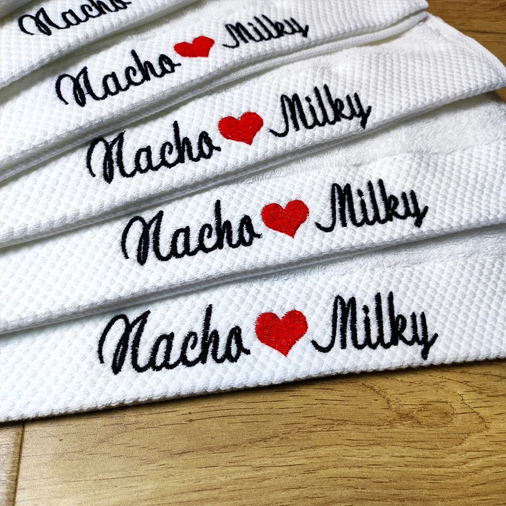 White Cotton Face Towel Hand Towel Bath Towel Hotel SPA Club Sauna Beauty Salon Free Custom Embroidery Beautiful LOGO its Name 3