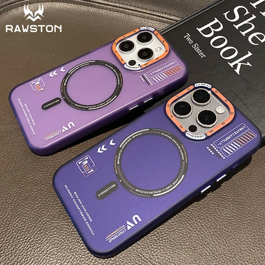Luxury Magnetic Clear Phone Case with Magsafe Wireless Charge and Frosted Protector
