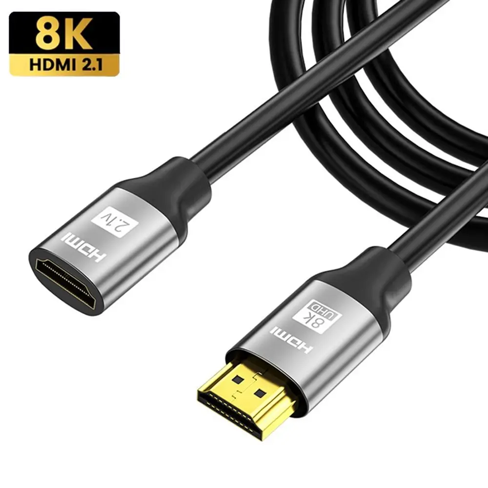 

Для PS5/XBox 48 Гбит/с 4K @ 120 Гц 8K 60 Гц HDMI 2,1 штекер-гнездо HDMI Удлинительный кабель видеошнур