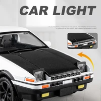 New 1:36 Initial D AE86 Alloy Car Diecasts & Toy Vehicles Metal Toy Car Model Sound and light Collection Kids Toy 2