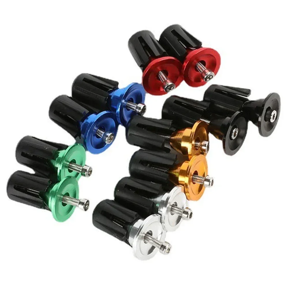 Bicycle Bar End Plug Road Mountain Bike Handlebar End Cap Aluminum Alloy Bicycle Handle Bar Cap Handlebar Plugs Accessories
