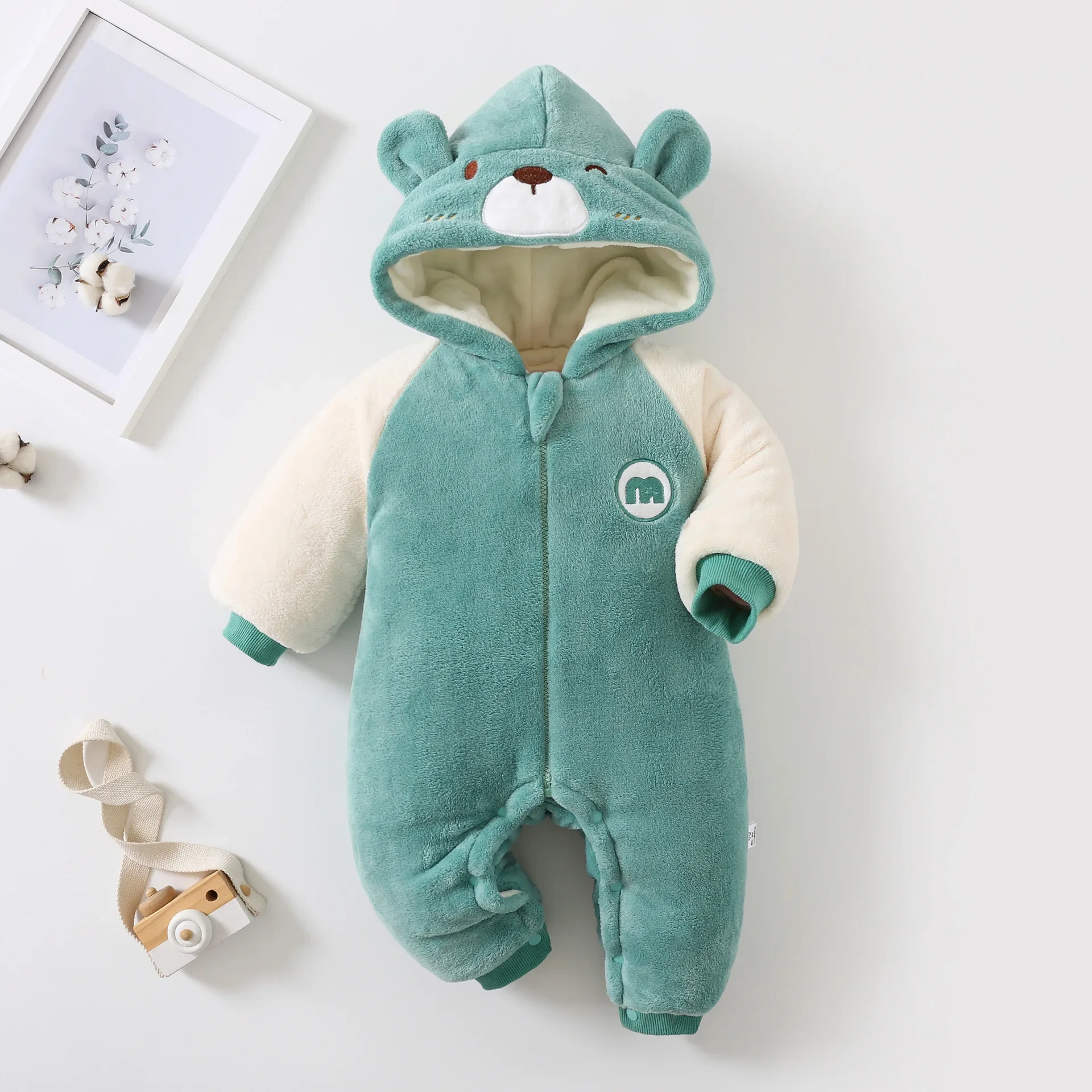 

Baby Clothes with Plush Thickened Jumpsuit Cotton Clothes for Newborns Clothes Rompers Climbing Clothes Winter Clothes