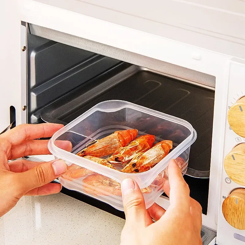 Stackable Refrigerator Food Storage Containers with Lids Leak-Proof Freshness Organizer for Frozen Meat