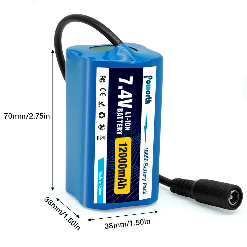 Batería De Barco De Anidación RC, Batería De Litio Recargable De 12000mah Y 7 4 V